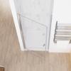 MIQU 100 x 185 cm Niche Shower Door, Frameless Tempered Glass, No Shower Tray view 4