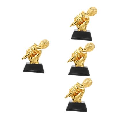 Sosoport 4-Piece Microphone Trophies for Singing Competitions