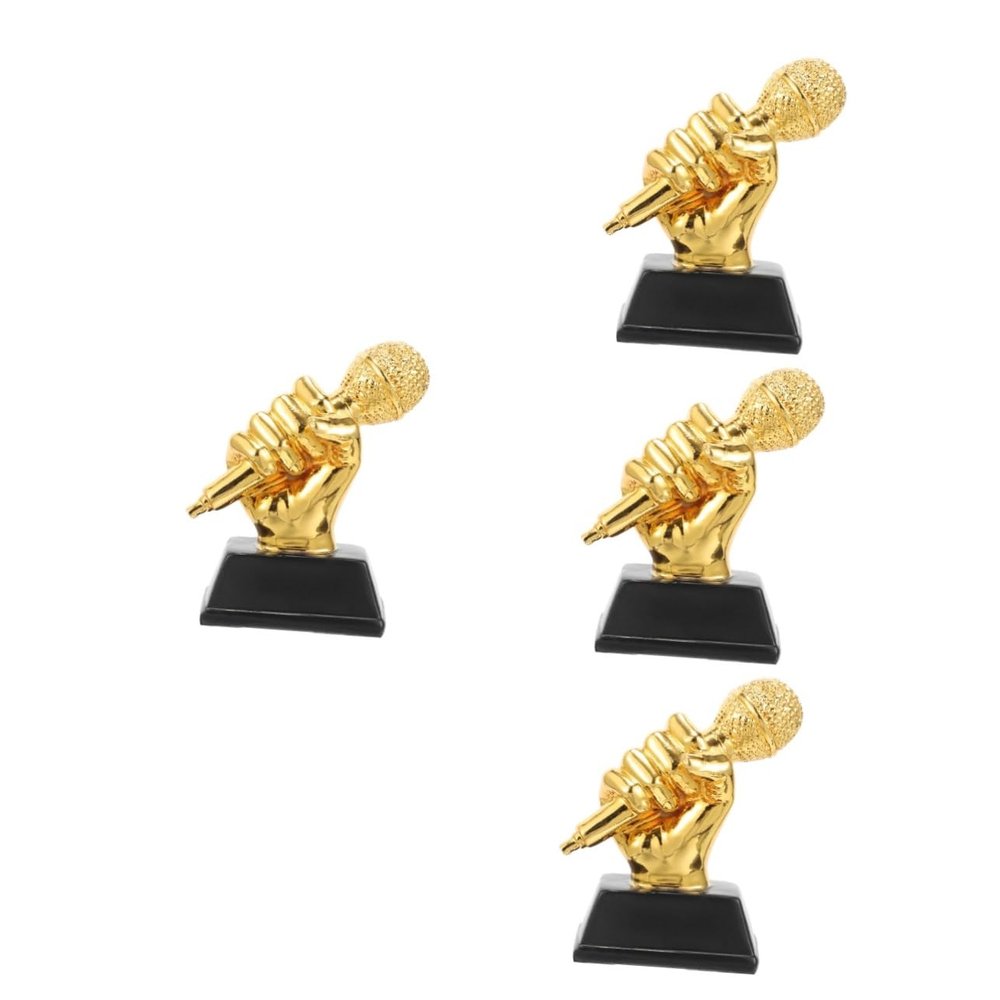 Sosoport 4-Piece Microphone Trophies for Singing Competitions