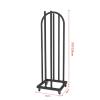 SPXTOM Iron Hanger Storage Rack with 4 Casters, Double-Sided, Gold, 30 x 35 x 130 cm view 2