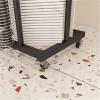 SPXTOM Iron Hanger Storage Rack with 4 Casters, Double-Sided, Gold, 30 x 35 x 130 cm view 4