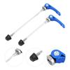Baxnore 1 Pair Bicycle Quick-Release Skewers, Aluminum Alloy Front and Rear Axle Set, Blue view 4