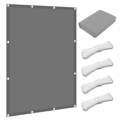 Balcony Shade Sail 180 x 220 cm, 98% UV Protection, Light Gray