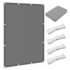 Balcony Shade Sail 180 x 220 cm, 98% UV Protection, Light Gray view 1