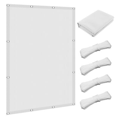 Rectangular Waterproof Shade Sail 170 x 380 cm, White