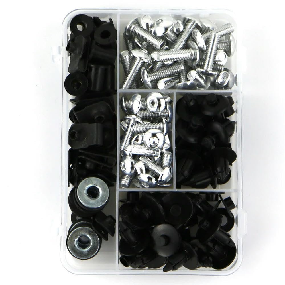MXGRAPHIC Complete Motorcycle Fairing Screw Kit, Aluminum Clips and Nuts for Honda CBR1100XX 1997–2007