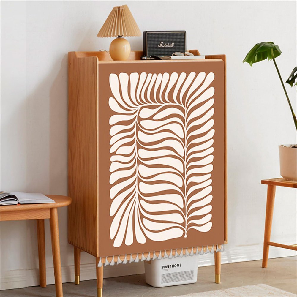 Highdi Self-Adhesive Cabinet Curtain with Velcro, Style 2, W60 x H80 cm