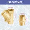 Brass Y-Type Check Valve, 1 3/4 NPT, Heavy-Duty Explosion-Protected Design, One-Way Flow Control with Pipe Adapter view 2