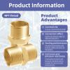 Brass Y-Type Check Valve, 1 3/4 NPT, Heavy-Duty Explosion-Protected Design, One-Way Flow Control with Pipe Adapter view 4