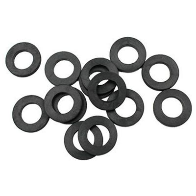 Qerwsdty M6 Black Flat Plastic and Rubber Washers