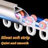 Single-Track Wall-Mounted Curtain Track, Aluminum, Black, 2.9 m view 4