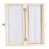 50-Piece Wooden Microscope Slide Storage Box for Biology Students view 2