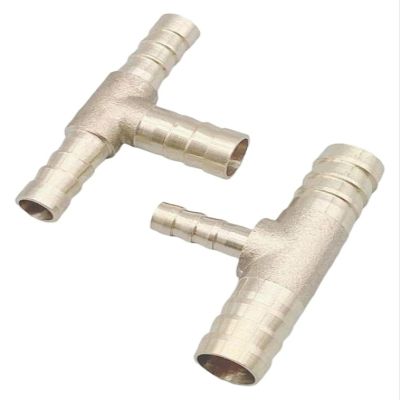 Brass Barbed Hose Fittings, 4–16 mm, T, Reducer, and Coupling