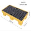 Drum Spill Containment Platform, Yellow and Black Polyethylene Pallet view 2