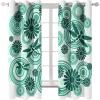 Bishilin Blackout Curtains, Opaque 2-Piece Set, 214 x 115 cm, Modern Floral Dragonfly Pattern view 2