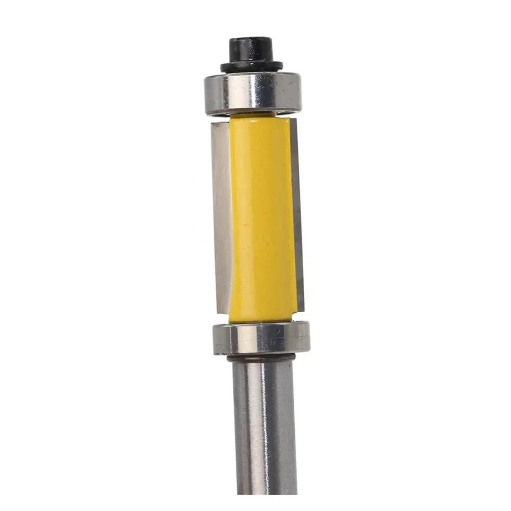 1-Piece 8 mm Shank Flush Trim Router Bit with Top and Bottom Bearings