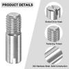 M METERXITY 20-Pack 304 Stainless Steel Threaded Cylindrical Pins, M8 x 25 mm, Slotted view 2