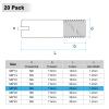 M METERXITY 20-Pack 304 Stainless Steel Threaded Cylindrical Pins, M8 x 25 mm, Slotted view 3