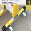 JYHHGDS Retractable Traffic Barrier, Foldable Barricade with Wheels, Extendable Metal Barrier, Red and White, 1.2 x 4 m view 4