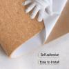 Cork Bulletin Board, 8 mm Self-Adhesive Cork Sheet with 100 Pushpins, Style 1, 122 x 57.4 cm view 3