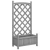 Festnight Wooden Planter Box with Trellis 55 x 29.5 x 110 cm view 2