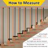 SRNSAEB Metal Stair Railing Post, 73.2 cm, White view 3