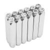 12-Piece 6 mm (1/4 in) Pattern Stamp Set, PU Carbon Steel Tools for Metal and Leather Jewelry view 1