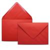 250 DIN B6 Red Envelopes, 12.5 x 17.5 cm, 80 gsm, Gummed Pointed Flap view 1