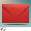 250 DIN B6 Red Envelopes, 12.5 x 17.5 cm, 80 gsm, Gummed Pointed Flap view 2