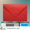 250 DIN B6 Red Envelopes, 12.5 x 17.5 cm, 80 gsm, Gummed Pointed Flap view 4