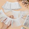 WADORN 3 m Double-Sided PU Leather Fringe Trim, 10 cm, White view 3