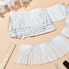 WADORN 3 m Double-Sided PU Leather Fringe Trim, 10 cm, White view 4