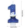 Glittery Space Planet Number Birthday Candle (0–9) view 4