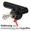 ERGO line PRIMA Black Door Handle Set with Round Rose view 4