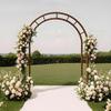 Metal Garden Rose Arch Trellis, Adjustable Steel Frame, Bronze, W2.80 x H2.50 m view 2