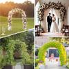 Metal Garden Rose Arch Trellis, Adjustable Steel Frame, Bronze, W2.80 x H2.50 m view 3