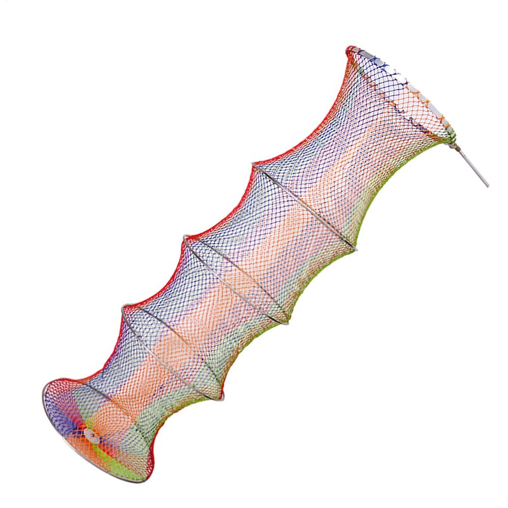 Floating Fish Basket, Striped Foldable Fishing Cage, 15.75 x 94.49 in