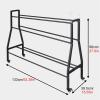 Metal Basketball Stand, 4-Tier Ball Holder with Wheels, Black view 2