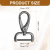 Sourcing Map 2 Detachable Swivel Snap Hooks with 2.5 cm D-Rings, Red Brass view 2