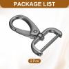 Sourcing Map 2 Detachable Swivel Snap Hooks with 2.5 cm D-Rings, Red Brass view 3