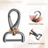 Sourcing Map 2 Detachable Swivel Snap Hooks with 2.5 cm D-Rings, Red Brass view 4
