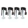 Tie-Down Clamps, Easy-to-Install Aluminum Truck Toolbox Clamps for Vehicles (BLACK) view 1