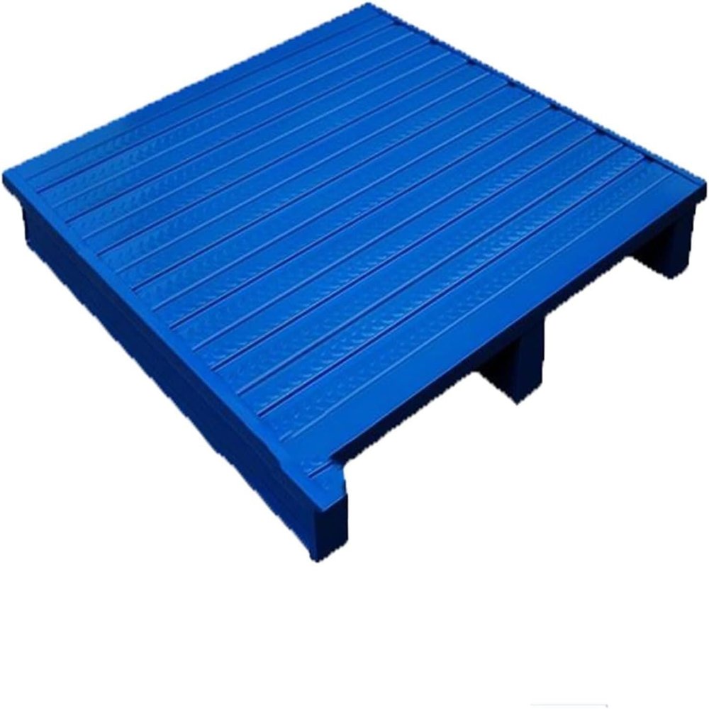 ININOSNP Heavy-Duty Steel Pallet Storage Platform, Blue-B, 80 × 80 × 12.5 cm