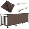 Balcony Privacy Screen, Height 0.75 m/0.9 m/1 m, UV Protection, Weather-Resistant HDPE for Decks, Patios and Backyards, with Cable Ties and Rope view 1