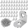 YFLeomry 50-Piece Stainless Steel Angle Brackets, 20 x 20 mm, 90° view 1