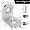 YFLeomry 50-Piece Stainless Steel Angle Brackets, 20 x 20 mm, 90° view 2