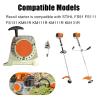Odashen Recoil Starter Assembly + Spark Plug 4180 190 4002 for STIHL FS91 FS111 FS131 KM91R KM111R KM131R Trimmers view 2