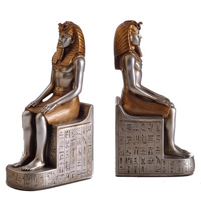 Pharaoh Resin Bookends, Brown, 13 x 7.5 x 24 cm, 2 kg
