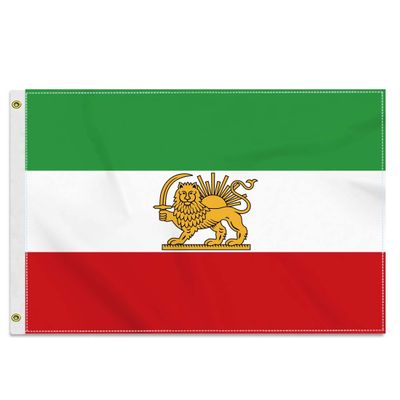 Tiny 30 × 45 cm Old Iran Flag, 150D Double-Sided Print