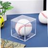 Transparent Acrylic Baseball Display Boxes, 2-Pack, Cube view 2